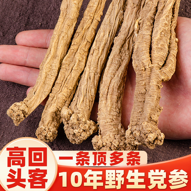 野生党参500g干货大条党叁无特级甘肃中药材当参组合黄芪当归岷县