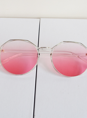 2024新款网红同款透明腮红眼镜女有度数太阳镜茶色近视墨镜男韩版