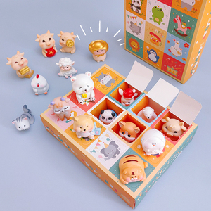 趣味小动物盲盒儿童节洞洞乐小型抽奖玩具卡通兔子老虎熊猫戳戳乐