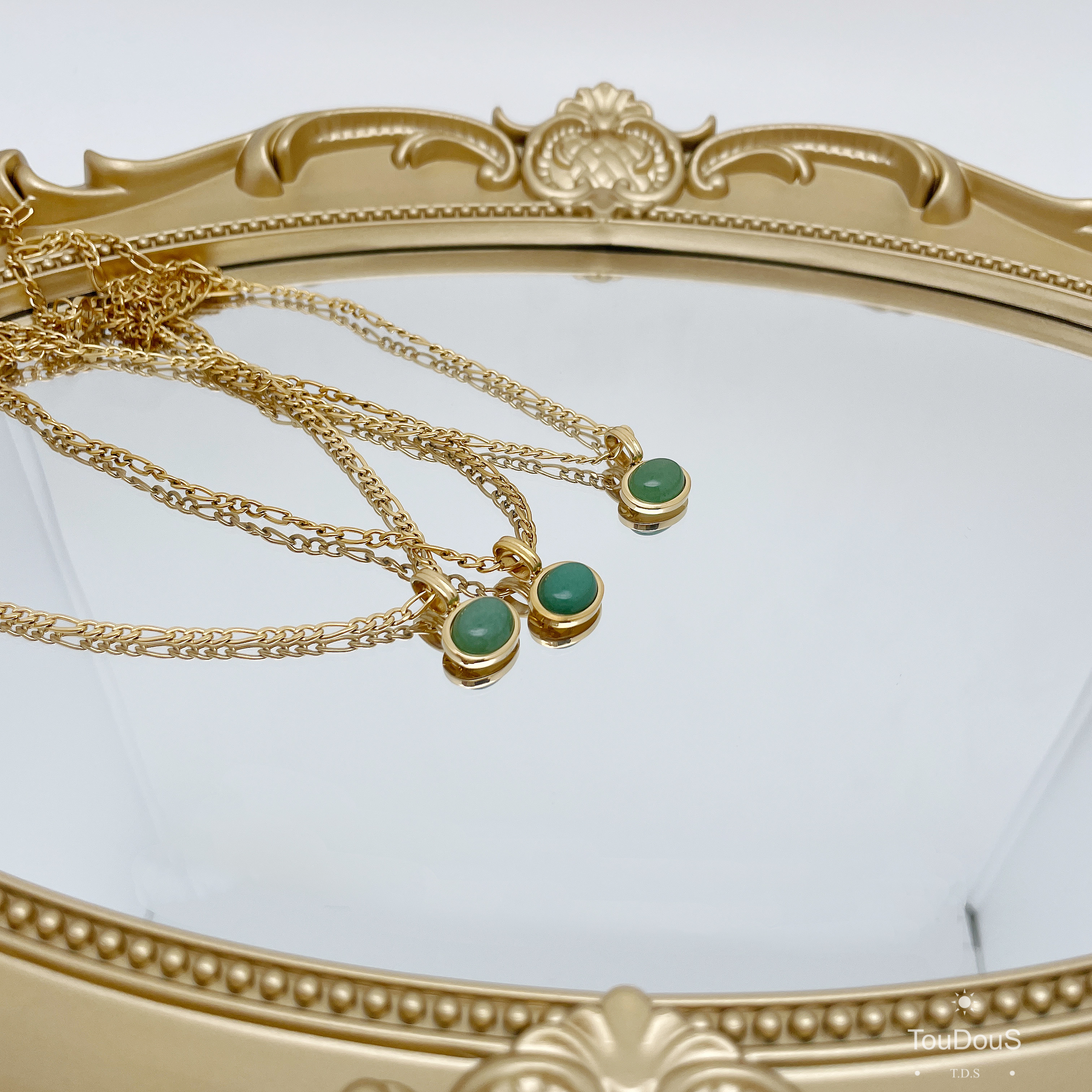 天然东陵玉简约百搭项链复古颈链