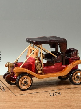 创意实木飞机汽车机车模型家居装饰品摆件复古美式酒柜工艺礼品摆