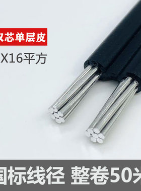 户外线国标铝2芯4 6 10 16 25平方3芯电缆铝线家用架空防老化电线