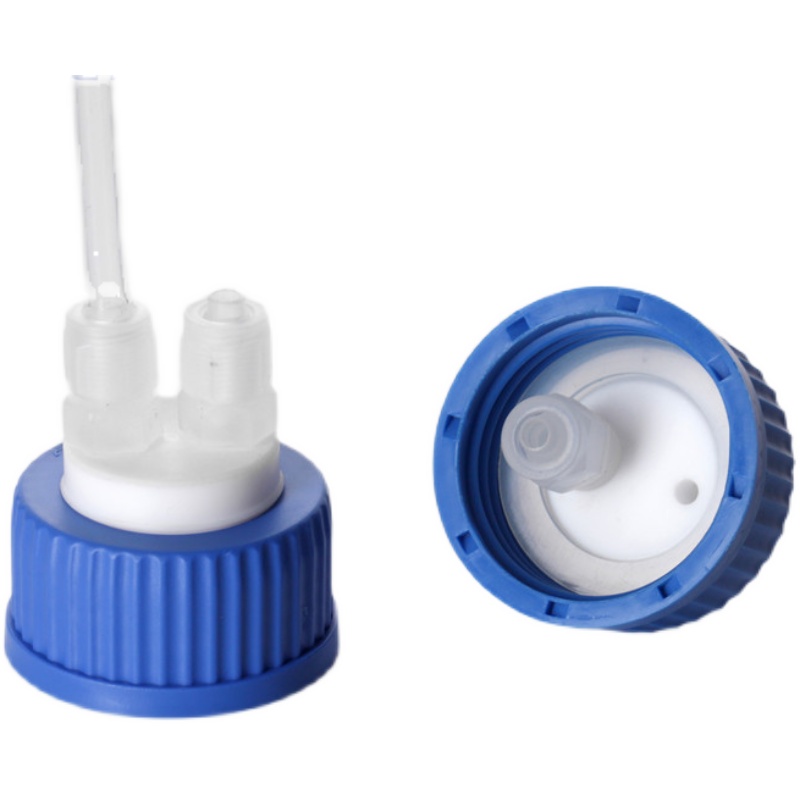 GL45流动相溶剂瓶瓶盖 可接5*7 6*8mm硅胶软管 GL45废液瓶盖 接大