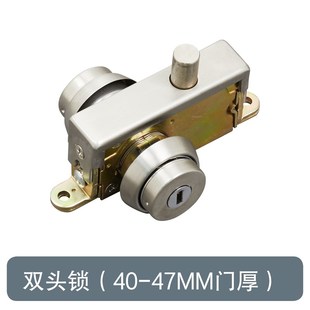 地弹门车位锁有框玻璃门锁不锈钢门车位锁包框玻璃门车位锁铝合金