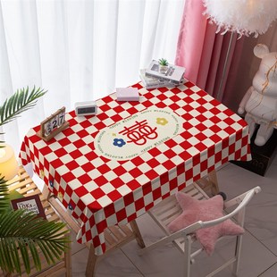 红色结婚拜堂桌布中式拜天地喜庆喜事婚房订婚宴桌垫茶几垫台布