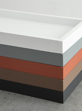 长方形仿水泥花盆底座托盘大加厚深白色塑胶接水盘家用盆景底垫盘