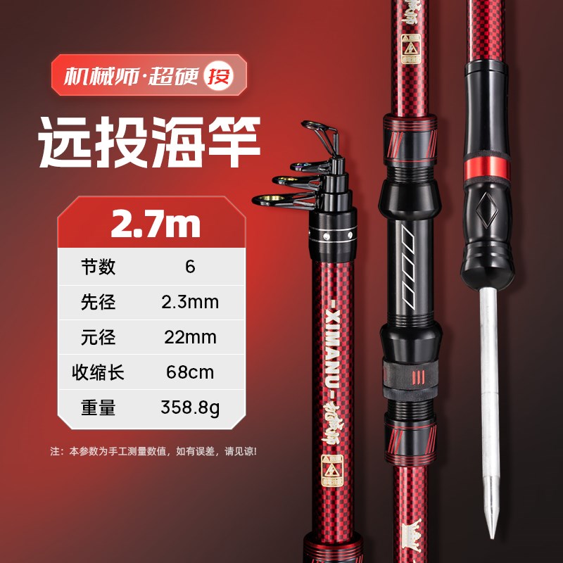 德国2025新款鱼竿海竿抛竿全套装海杆鲢鳙杆海钓竿甩杆超硬远投竿