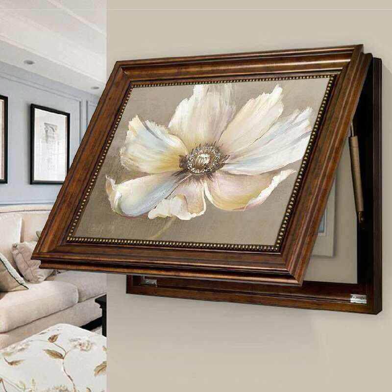 空白遮盖绘画客厅幼儿餐桌女人黄色配电箱装饰遮挡画餐厅浴室礼物