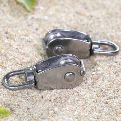 304不锈钢单滑轮钢丝绳链条牵引定滑轮耐磨耐用m15~m100