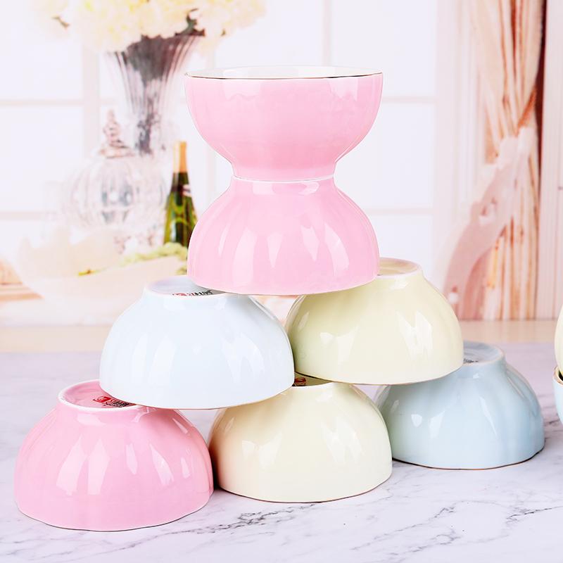 北欧家用碗10个套装吃饭南瓜陶瓷碗简约防烫加厚饭碗景德镇瓷碗只|msdalam kategori pinggan mangkuk, pinggan mangkuk, Bowl - dari Buy2taobao.com untuk memberikan perkhidmatan ejen Taobao profesional membeli