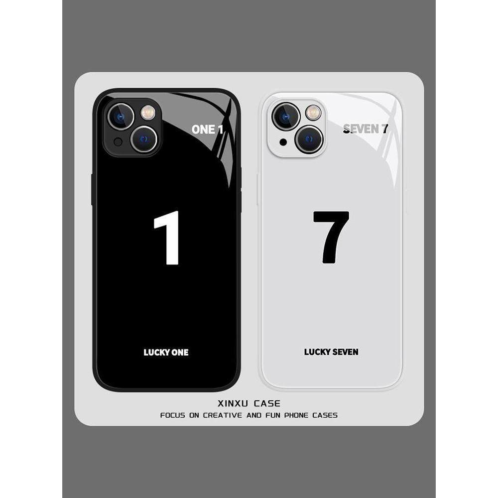 幸运数字7手机壳情侣适用创iphone15手机壳苹果14/13/12/11/X/xr/plus/pro/6s/7p/8/se23/mini/max/XS周边第