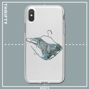 适用iPhone苹果12破洞内裤11搞怪Promax沙雕x趣味xr个性xs男max/7plus/8plus/7/8/6s/plus/se2透明mini手机壳