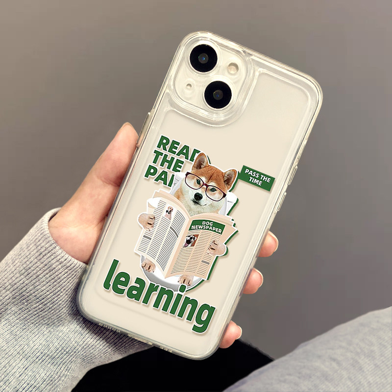 适用于iPhone13手机保护壳15苹果14pro透明全包12mini软矽胶11promax套x新款xs男女xr防摔趣味plus小狗柴犬看