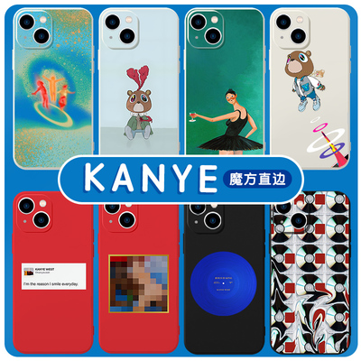 kanye手机壳苹果14华为mate60侃爷iPhone15Promax周边OPPO小米13美式嘻哈vivo12辍学熊west40同款11专辑x适用