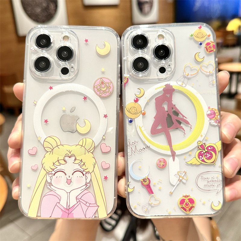 磁吸magsafes适用苹果15promax手机壳13iPhone14pro美少女战士12新款11硅胶软壳15plus女生闺蜜五十高级感ins