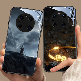 黑神话悟空适用华为mate60pro手机壳游戏周边pura70玻璃nova12直面天命西游记p40荣耀x60i齐天大圣黑悟空畅享