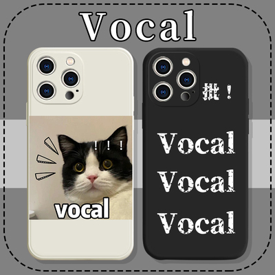 vocal手机保护壳苹果14华为mate60英文iPhone15promax小米13表情包OPPO显眼包vivo恶搞12创意11个性40沙雕30x