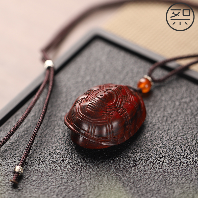 印度小叶紫檀富甲吊坠