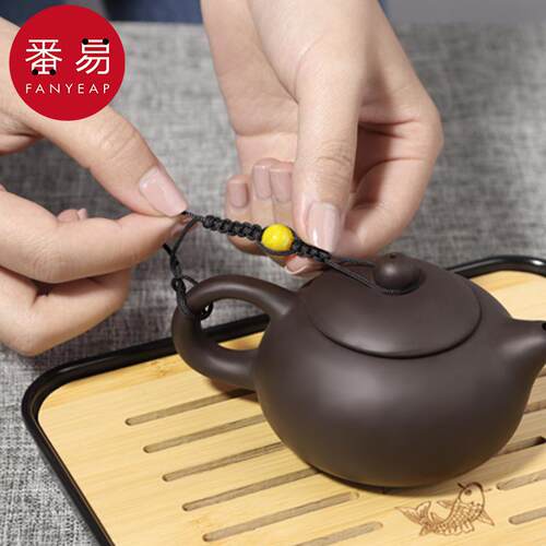 壶绳A1pn008-茶道配件茶壶盖绳子保护防摔绳易学绑紫砂壶手工编