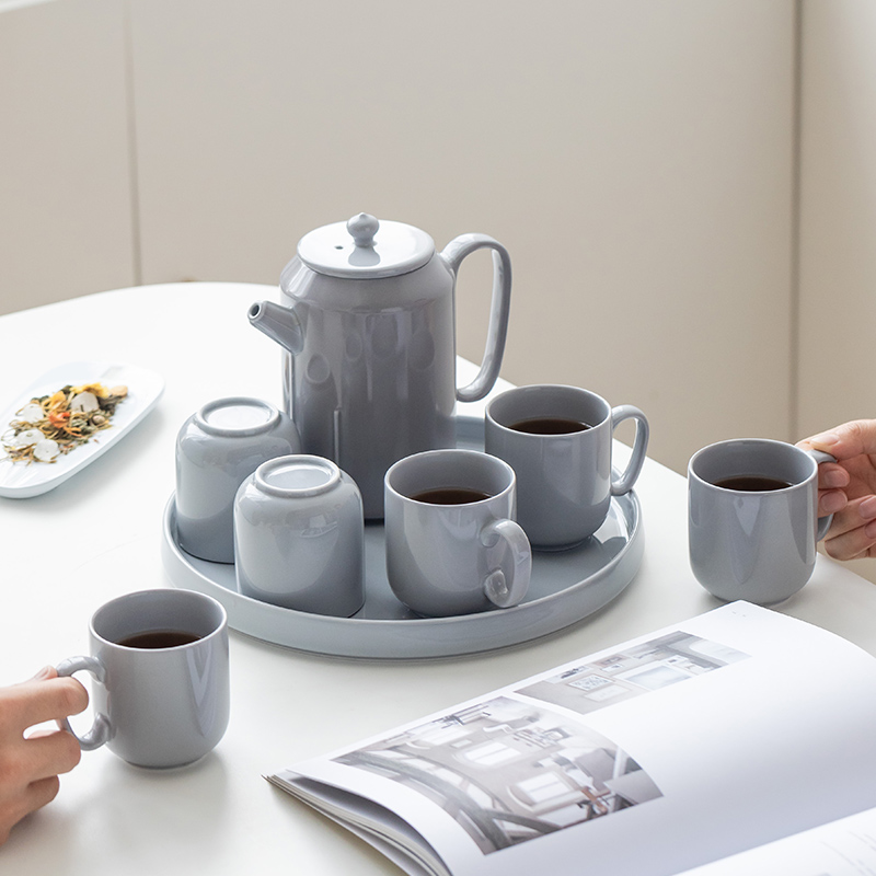 小清新现代简约提梁功夫防烫茶壶