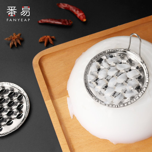 凉粉刮A1zoq001-不锈钢凉皮刀刮擦器大细孔刮丝凉皮锣厨房家