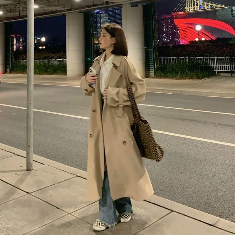 风衣外套女2025春秋新款今年流行卡其色小个子中长款高级感超好看