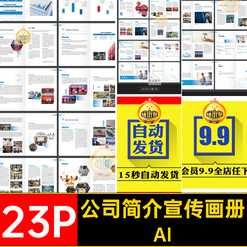 公司简介宣传画册AI银行金融证券产品封面手册23P排版内页产品