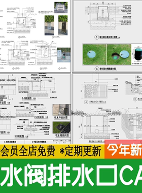 收水井施工图dwg有预览图安装取水大样图草坪做法排水口快速绿化