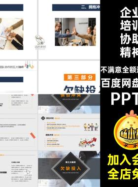 五大障碍培训PPT内容完整商务简约企业团队管理协助精神企业培训