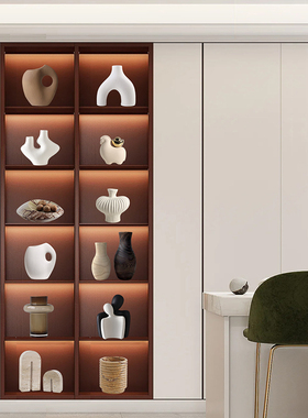 简约现代创意石材陶瓷装饰摆件样板间售楼处客厅玄关茶几桌面摆设