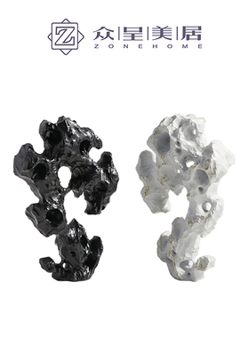 新中式风仿真样板间博古架工艺品