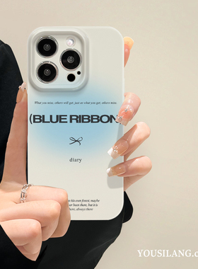 蓝色文字适用荣耀90手机壳华为菲林壳80/70pro春夏新款honor60/50全包镜头女容要30防摔荣誉x50i女小众保护套