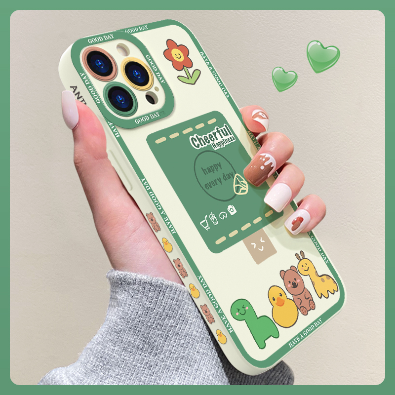 苹果13手机壳猫眼C5174开朗恐龙