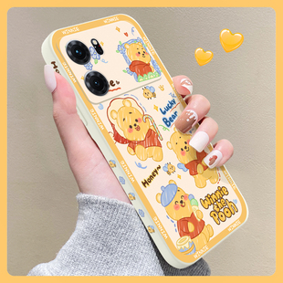 卡通涂鸦小熊oppok10手机壳k10pro可爱K9液态硅胶K9S超薄防摔k7新款 全包镜头欧珀k7x网红女k5简约K10PRO外套