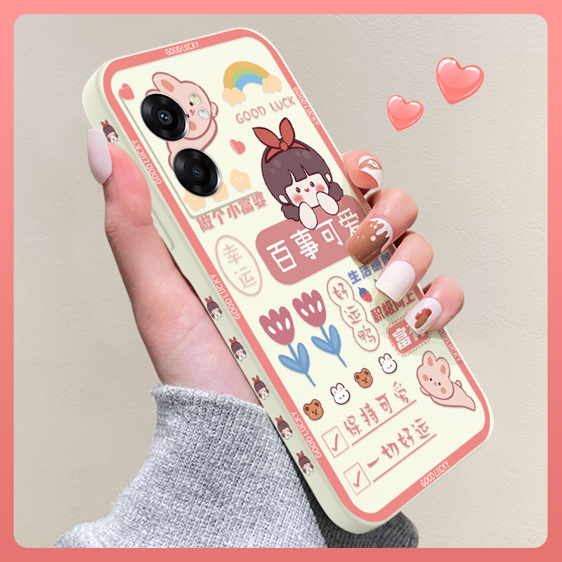 oppoa57手机壳卡通液态硅胶
