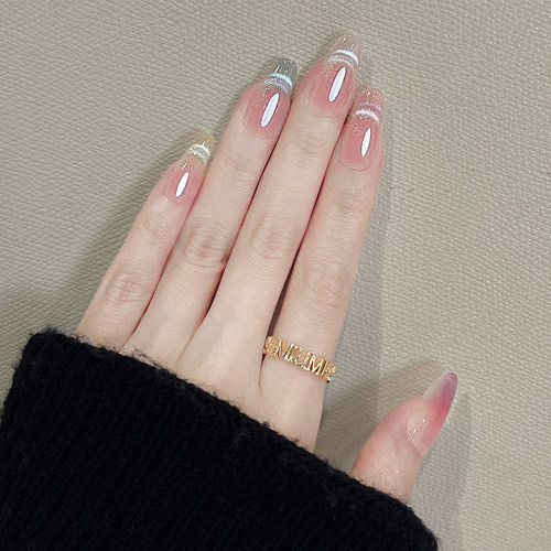 甜到心坎的多巴胺月牙猫眼穿戴甲