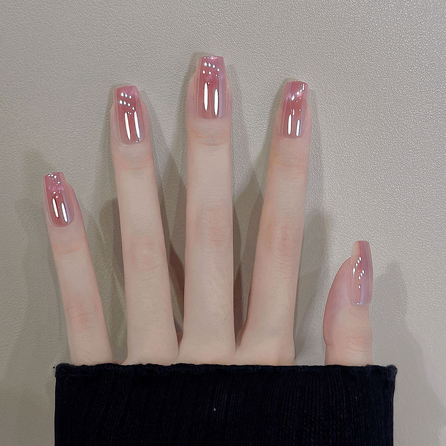 纯手工裸色电镀显白猫眼穿戴甲2026新款高级感中长款美甲桃腮流霞,彩妆/香水/美妆工具,穿戴甲/甲片,淘宝优惠券,粉丝福利购,淘宝优惠卷