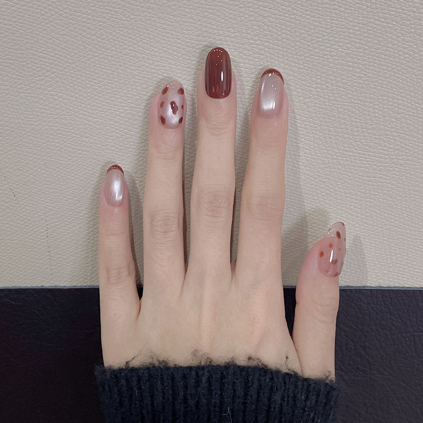 纯手工穿戴甲2026新款甜酷豹纹高级感秋冬美拉德法式猫眼摩卡可可,彩妆/香水/美妆工具,穿戴甲/甲片,淘宝优惠券,粉丝福利购,淘宝优惠卷