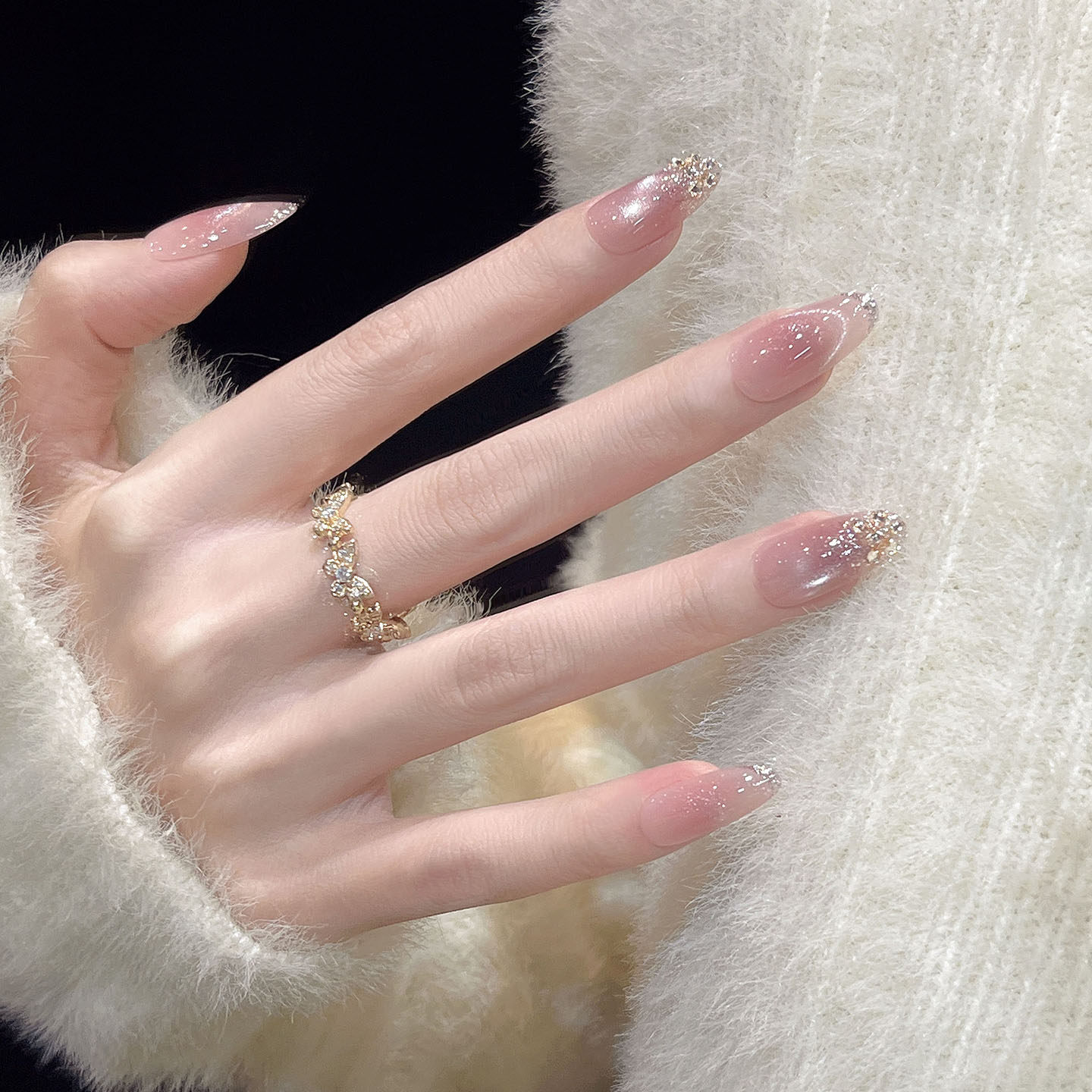 纯手工穿戴甲碎钻法式美甲2026新款高级感浪漫烟紫色猫眼浪漫星轨,彩妆/香水/美妆工具,穿戴甲/甲片,淘宝优惠券,粉丝福利购,淘宝优惠卷