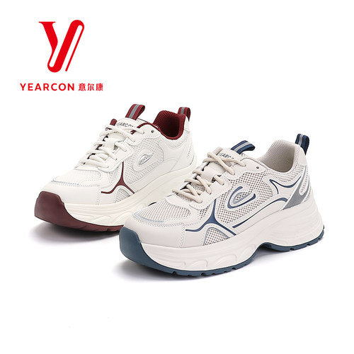 意尔康女鞋2025新款秋季老爹鞋女厚底百搭休闲鞋子爆款时尚运动鞋