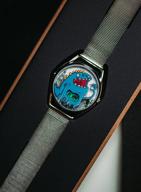 Mr Jones Watches手表男款女款时尚蓝色小怪兽表盘自动机械中性表
