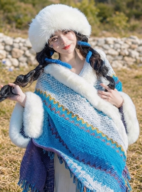 冬季仿皮草貂毛贵妇风保暖帽子