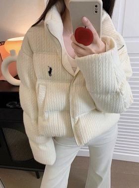 高品质90白鸭绒针织料羽绒服-7116