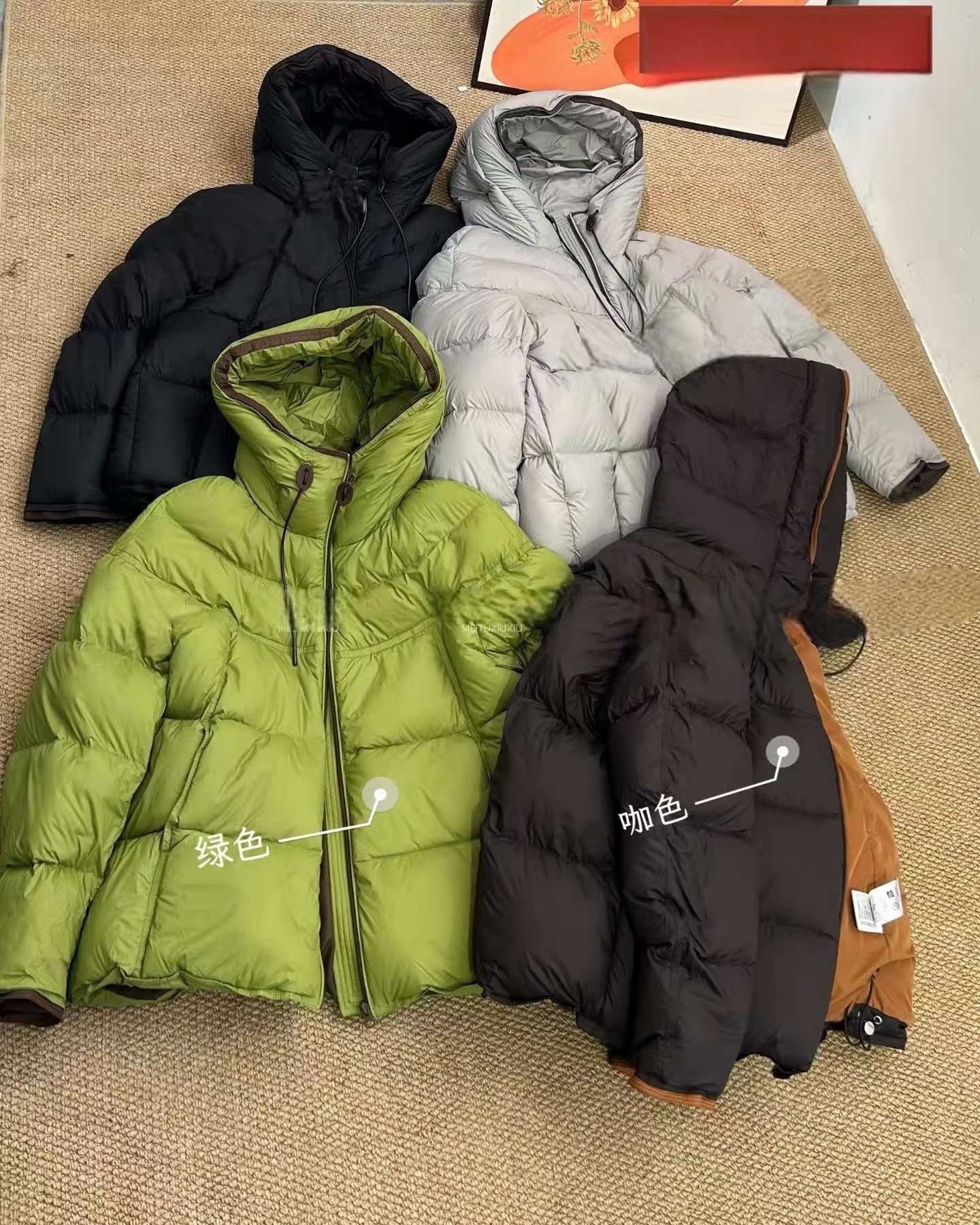 高品质连帽羽绒服撞色内胆-8532