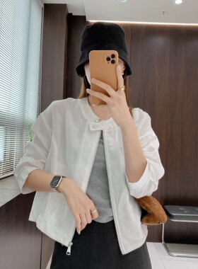 高品质春夏亚麻外套专柜品牌OTO-3603