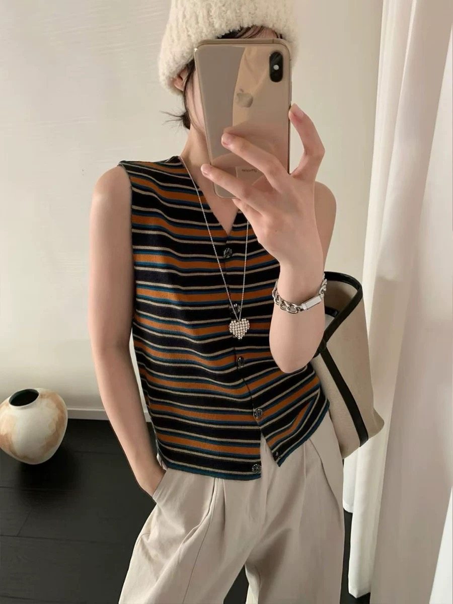 条纹羊毛马甲,女装/女士精品,马夹,淘宝优惠券,粉丝福利购,淘宝优惠卷