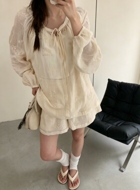 高品质100苎麻刺绣套装-3625