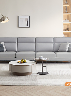 全友家居门店同款 布洛克 21939 直排一字型转角L型舒感布艺沙发