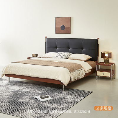 全友家居门店同款 复古风 方寸系列 810702 软包双人床1.5 1.8米