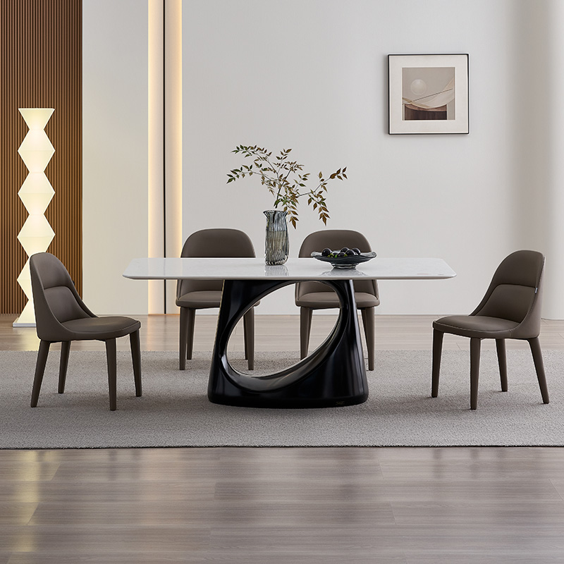 全友家居门店同款 轻奢风 FM0098 天然大理石台面餐桌 组合茶几